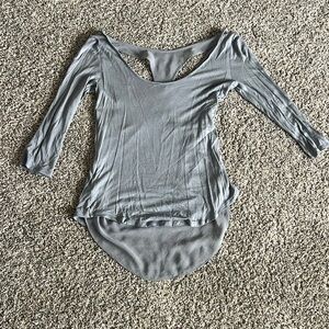 Express quarter sleeve shirt with sheer tank underneath